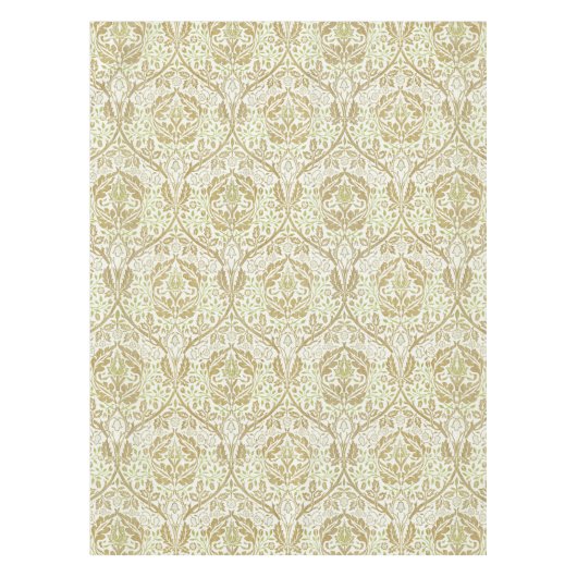 Elegant Gold Floral Pattern Tafelkleed (Voorkant)