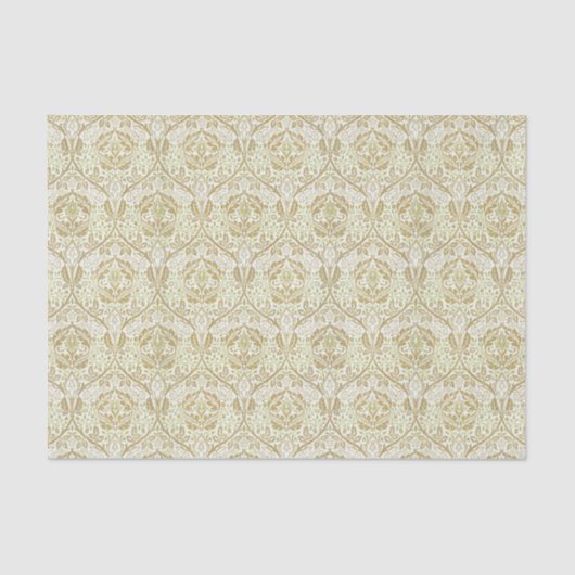 Elegant Gold Floral Pattern Tissuepapier (Voorkant)