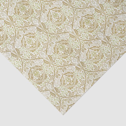 Elegant Gold Floral Pattern Tissuepapier (Detail)