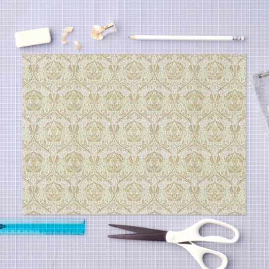 Elegant Gold Floral Pattern Tissuepapier (Craft)