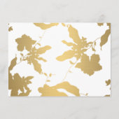 Elegant Gold Floral Pattern White Cadeaubon (Achterkant)
