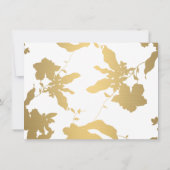 Elegant Gold Floral Pattern White Cadeaubon (Achterkant)