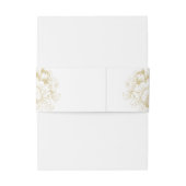 Elegant Gold Floral Peony Wedding Monogram Uitnodigingen Wikkel (Achterkant Voorbeeld)