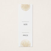 Elegant Gold Floral Price Label Mini Visitekaartjes (Achterkant)