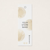 Elegant Gold Floral Price Label Mini Visitekaartjes (Voorkant)