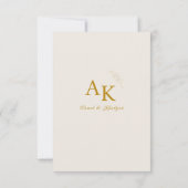 Elegant Gold Floral QR Code Wedding RSVP Card (Achterkant)