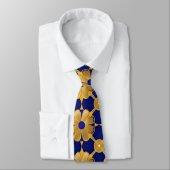 Elegant Gold Floral Tie – Luxury Accessory for Men Stropdas (Gebonden)
