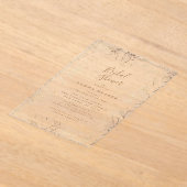 Elegant Gold Floral Vrijgezellenfeest Acryl Uitnodigingen (Laagn)