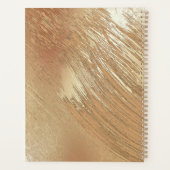 Elegant Gold Floral Waterverf Rustic Wedding Plan Planner (Achterkant)