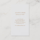 Elegant Gold Floral Waterverf Salon Spa Visitekaartje (Achterkant)