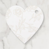 Elegant Gold Floral Weddenschap Hartelijk dank Bedankjes Labels (Achterkant)