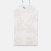 Elegant Gold Floral Weddenschap Hartelijk dank Cadeaulabel (Achterkant)