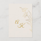 Elegant Gold Floral Wedding Details Enclosure Card Informatiekaartje (Achterkant)