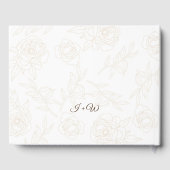 Elegant Gold Floral Wedding Gastenboek (Achterkant)