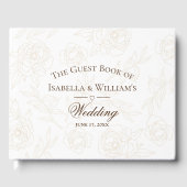 Elegant Gold Floral Wedding Gastenboek (Voorkant)