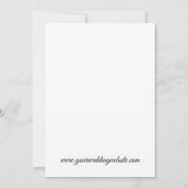 Elegant Gold Floral Wedding Invitation Kaart (Achterkant)