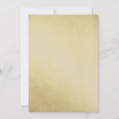 Elegant Gold  Floral Wedding Invitation Kaart (Achterkant)