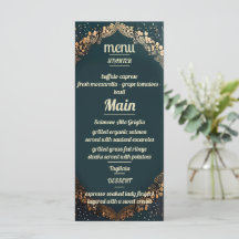 Elegant Gold Floral Wedding Invitation
