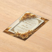 Elegant Gold Floral Wedding Invitation with Luxury Acryl Uitnodigingen (Laagn)