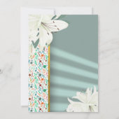 Elegant Gold Floral Wedding Kaart (Achterkant)