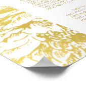 Elegant Gold Floral Wedding Seating Chart Poster (Hoek)