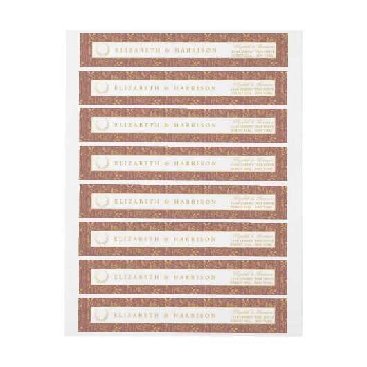 Elegant Gold Floral Wreath Wedding (Vel)