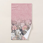 Elegant Gold florroze gradiënt Glitter Afbeelding Bad Handdoek (Handdoek)