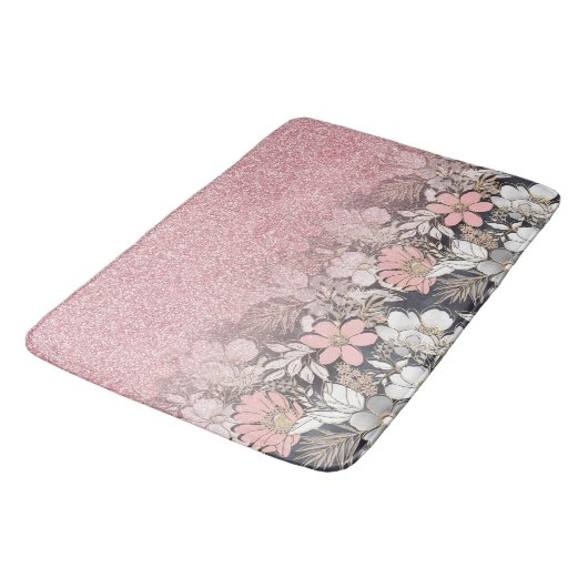 Elegant Gold florroze gradiënt Glitter Afbeelding Badmat (Gekanteld)