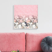 Elegant Gold florroze gradiënt Glitter Afbeelding Canvas Afdruk (Insitu (Woonkamer))