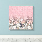 Elegant Gold florroze gradiënt Glitter Afbeelding Canvas Afdruk (Insitu (Houten vloer))