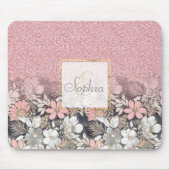 Elegant Gold florroze gradiënt Glitter Afbeelding Muismat (Voorkant)