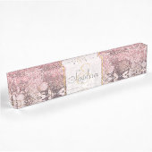 Elegant Gold florroze gradiënt Glitter Afbeelding Naambordje