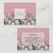 Elegant Gold florroze gradiënt Glitter Afbeelding Visitekaartje (Voorkant / Achterkant)