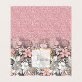 Elegant Gold florroze gradiënt Glitter Afbeelding Visitekaartje (Buitenkant ongevouwen)