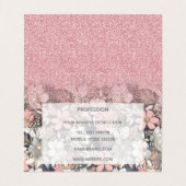 Elegant Gold florroze gradiënt Glitter Afbeelding Visitekaartje (Binnenkant ongevouwen)
