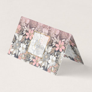 Elegant Gold florroze gradiënt Glitter Afbeelding Visitekaartje