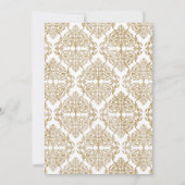 Elegant Gold Flourish en Damask Kaart (Achterkant)