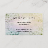 Elegant Gold Flourish Rainbow Interior Designer Visitekaartje (Achterkant)