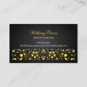 Elegant Gold Flourish Swirl Visitekaartje (Achterkant)