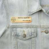 Elegant Gold Flow Magnetic Name Badge (In situ)