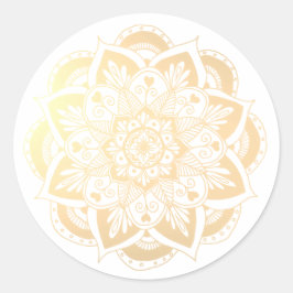 Elegant Gold Flower Mandala Sticker