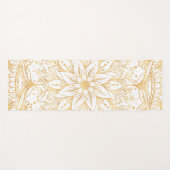 Elegant Gold Flower Mandala White Design Yogamat (Voorkant (horizontaal))