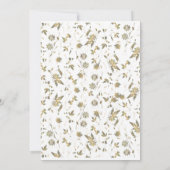 Elegant Gold Flowers Vine Vrijgezellenfeest Kaart (Achterkant)