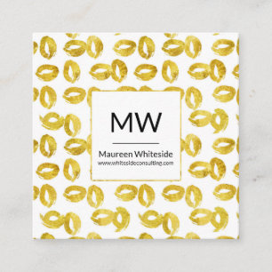 Elegant Gold Foil Abstract Ovalen Visitekaartje