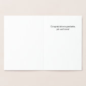 Elegant Gold Foil Afstuderen Gefeliciteerd Kaart (Binnen)