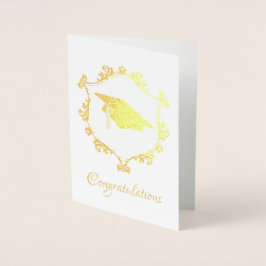 Elegant Gold Foil Afstuderen Gefeliciteerd Kaart