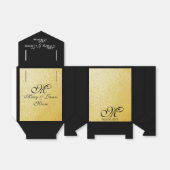 Elegant Gold Foil Bedankdoosjes (Uitgevouwen)