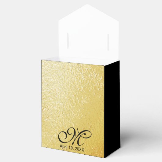 Elegant Gold Foil Bedankdoosjes (Geopend)