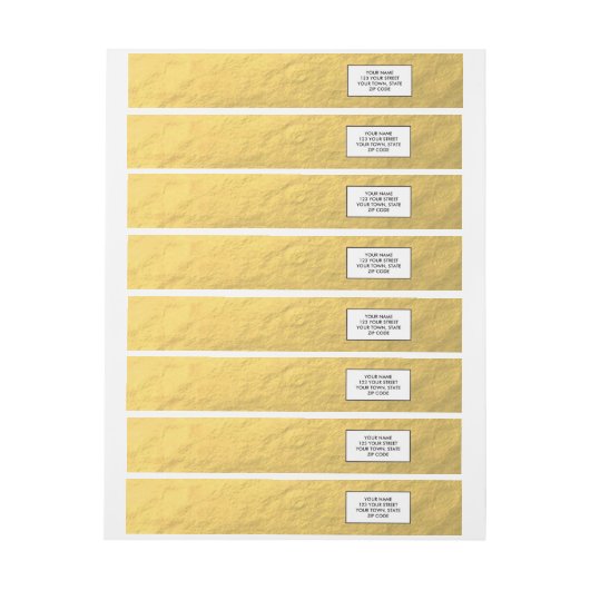 Elegant Gold Foil bedrukt Omwikkelbaar Adreslabel (Vel)