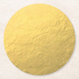 Elegant Gold Foil bedrukt Ronde Kartonnen Onderzetter